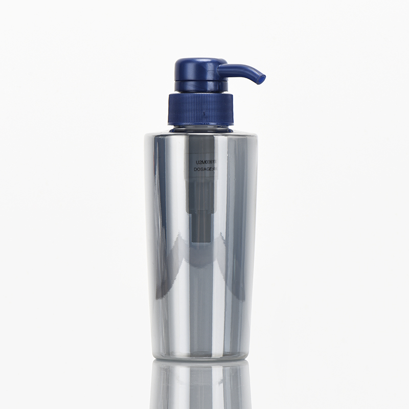 Recycled Press Down Airless Serum Lotion Cosmetic Grey Bottle 300ml For Shampoo