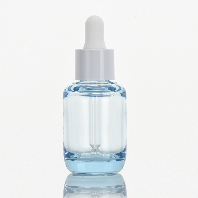 Cosmetic Dropper Bottle With Heavy Bottom Heavy Wall Custom Color Printing 30ml