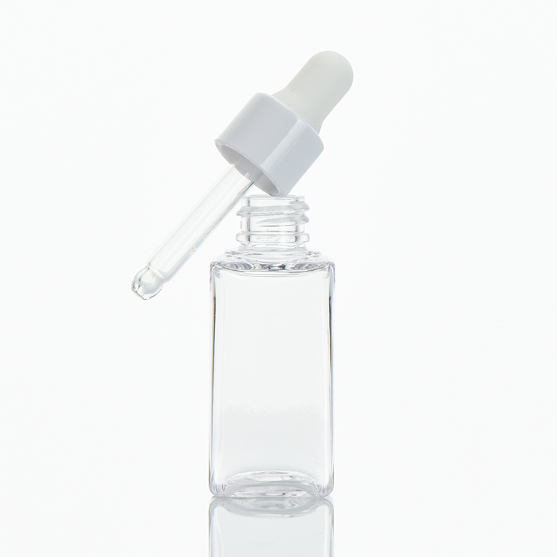 Luxury Plastic Transparent Color Square Dropper Bottle 10ml