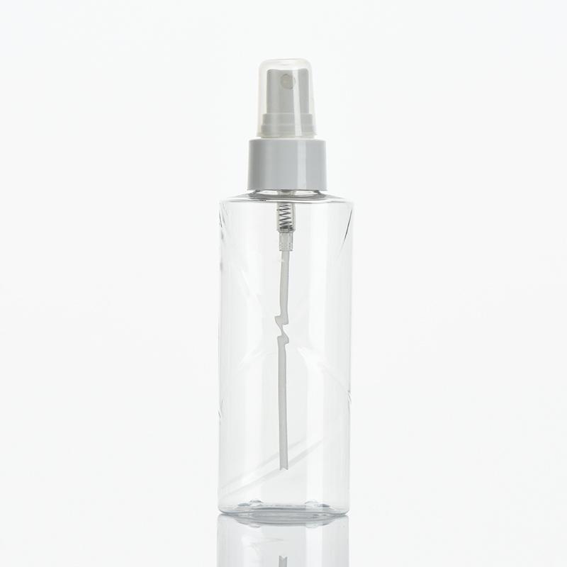  Custom Plastic Oval Shape PET Bottle With Spray Pump 130ml