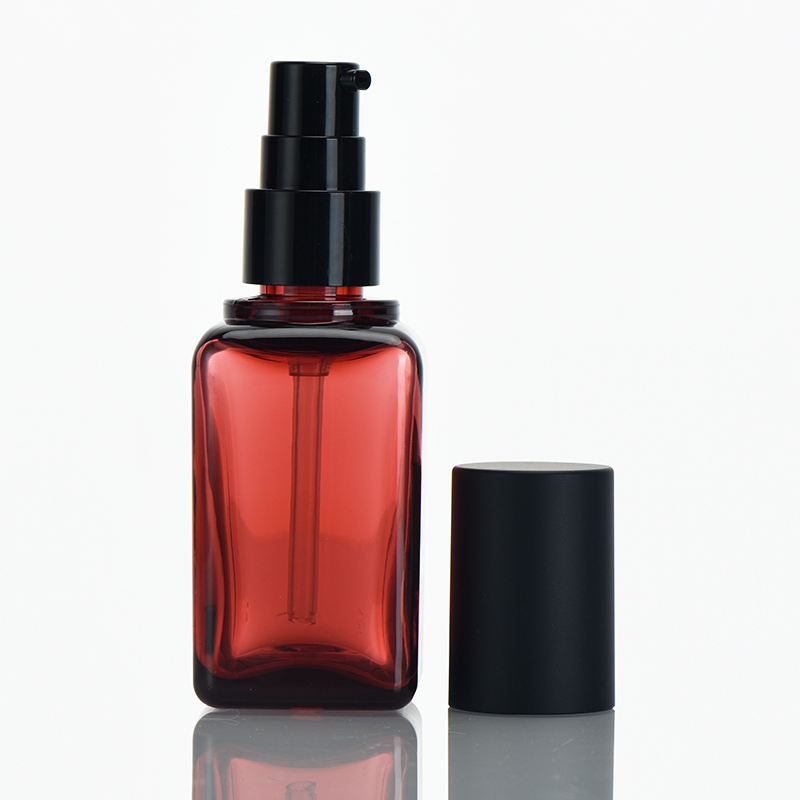 PET Heavy Wall Bottle With Lotion Pump 50ml Matte Finish Custom Color