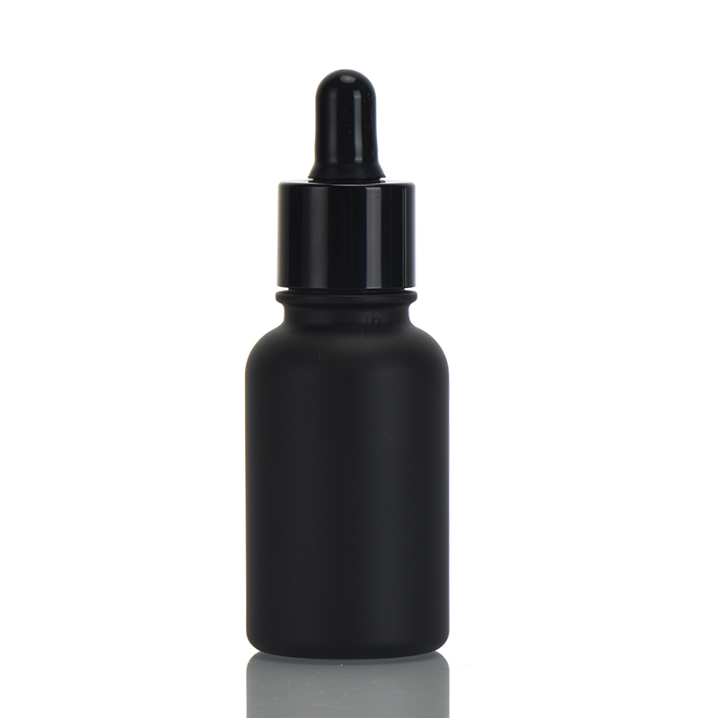Custom Round Shape Dropper Bottle 35ml Black